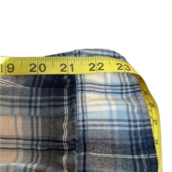 Jachs Girlfriend BAE blue plaid long sleeve snap button down cotton flannel med - Picture 13 of 15
